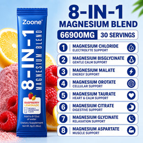 Sachet de Zoone Poudre de Magnésium Glycinate ouvert