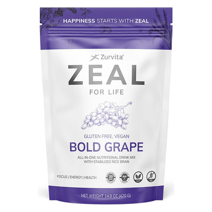 Sachet de Zurvita Zeal for Life au goût raisin, 420 g