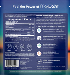 Sachet individuel de Max Calm Mélange de Boisson
