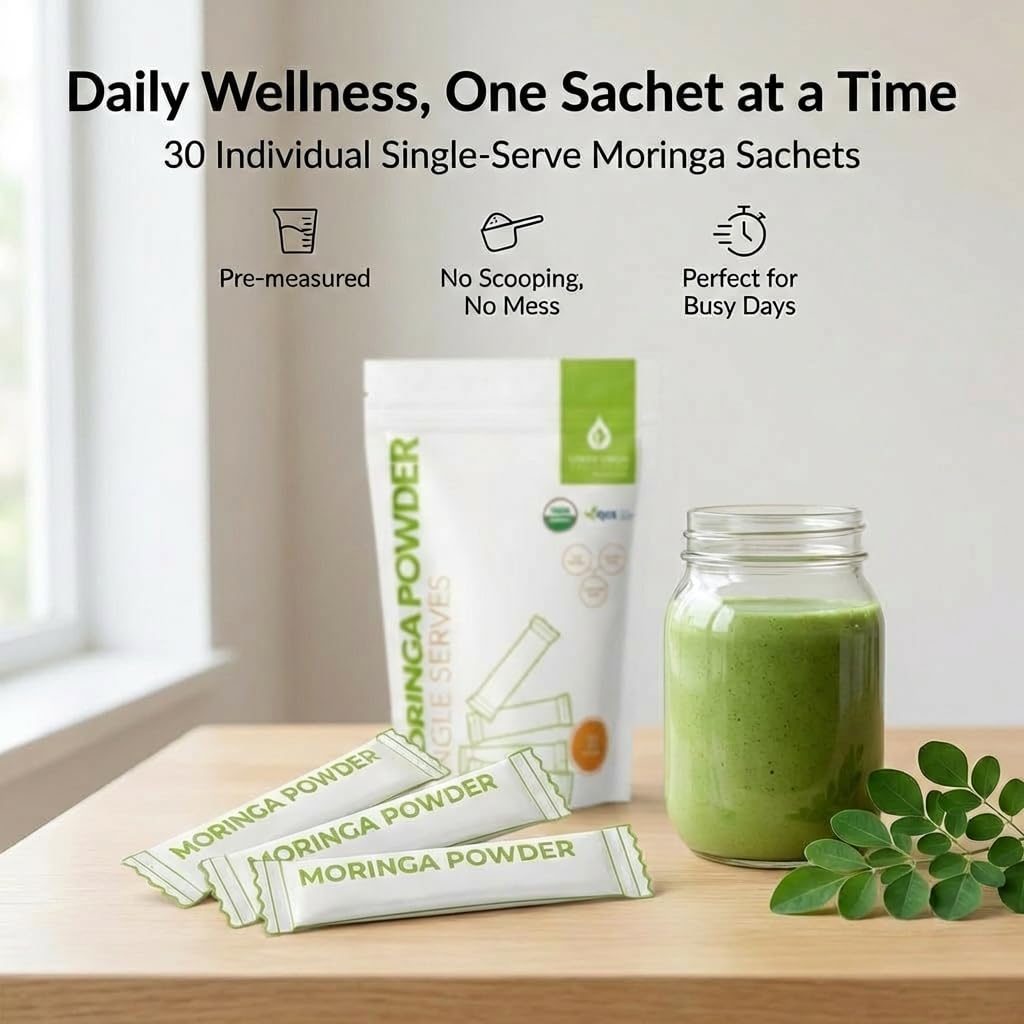 Sachet individuel de poudre de moringa bio
