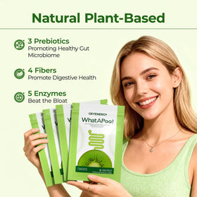 Sachet individuel de poudre de psyllium OxyEnergy au kiwi