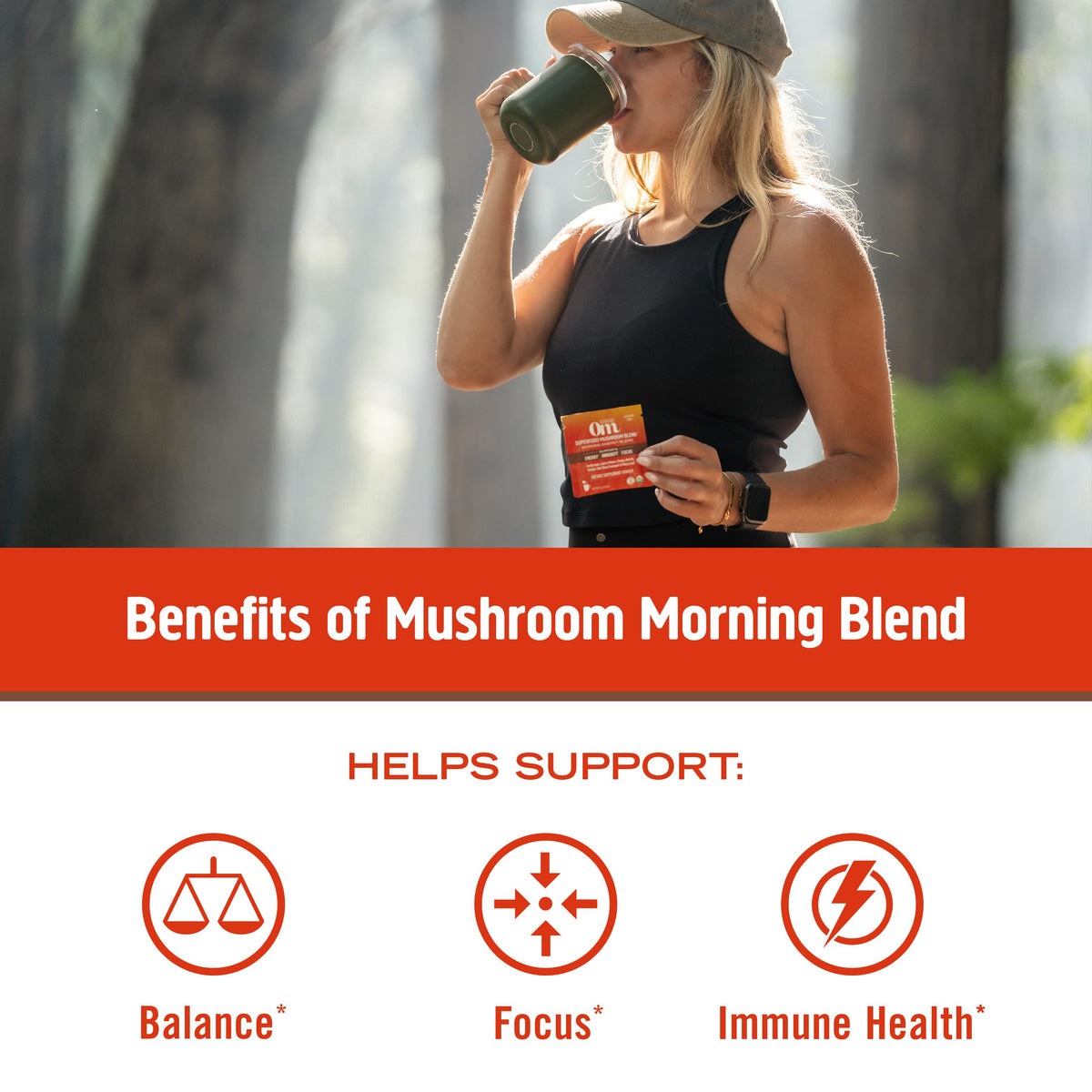 Sachet individuel du mélange énergétique matinal OM MUSHROOM