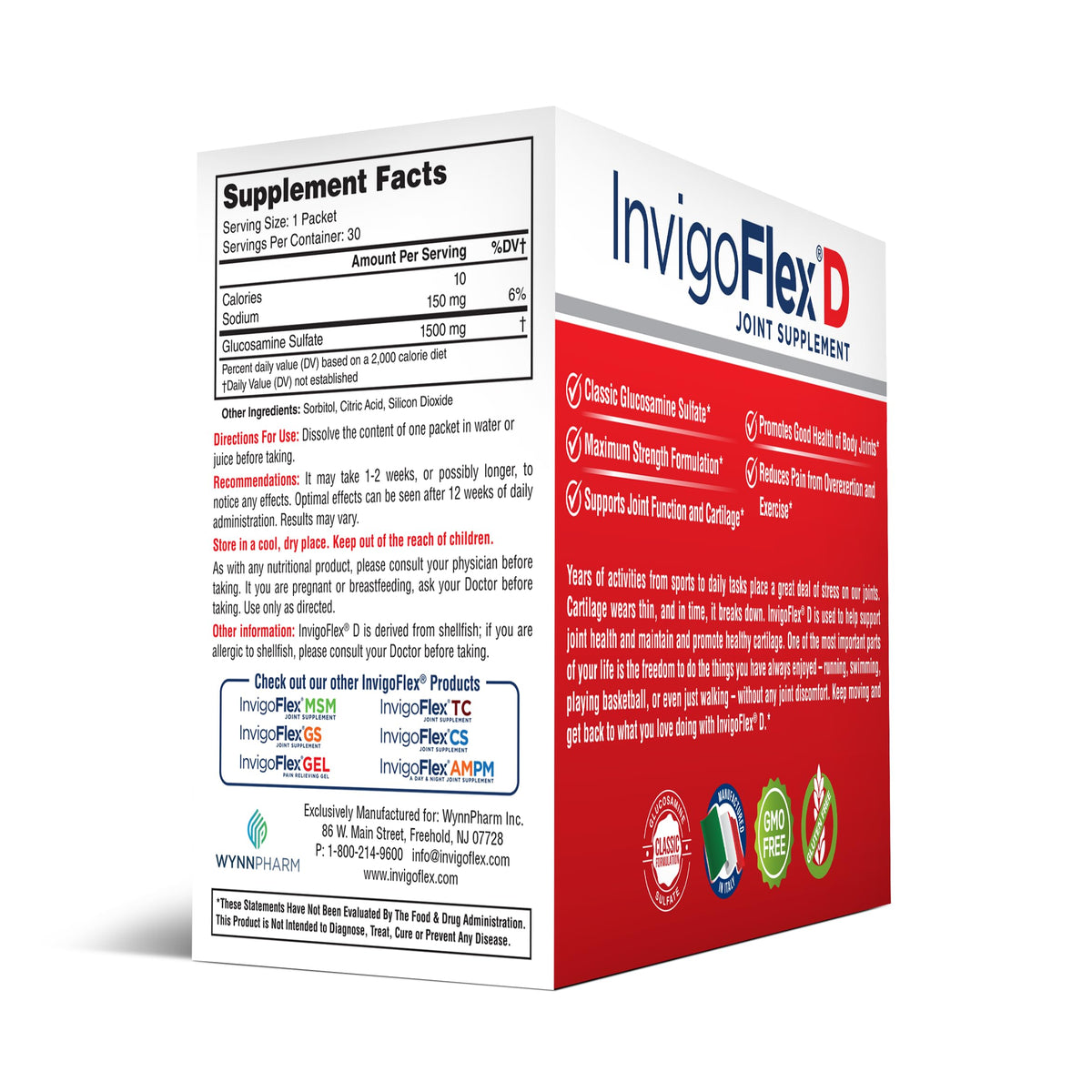 Sachet INVIGOFLEX Glucosamine Sulfate avec contenu