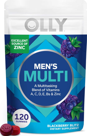 Sachet OLLY Multivitamines Gélifiées pour Hommes 120 Gummies, Saveur Mûre