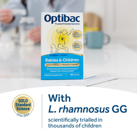 Sachet Optibac Probiotics pour enfants, contenu en poudre
