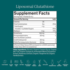 Sachet ouvert de Glutathione Liposomal CYMBIOTIKA prêt à consommer