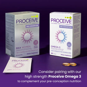 Sachet Proceive Max ouvert avec poudre orange