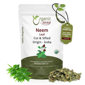 Sachet refermable de feuilles de neem coupées et tamisées Organic Way 109g
