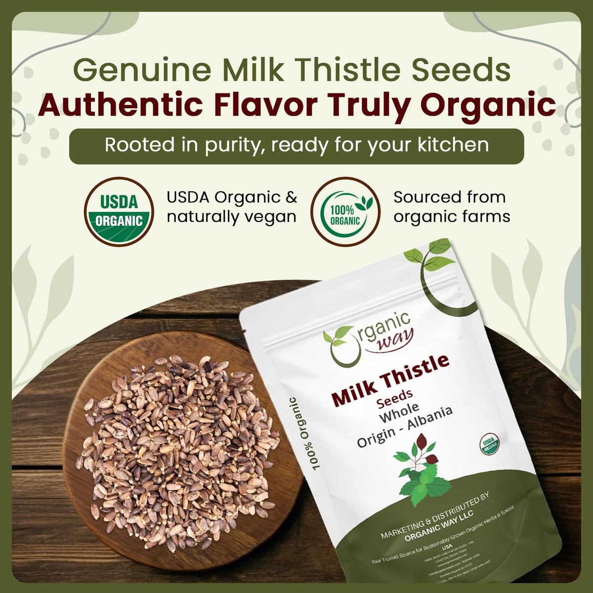 Sachet refermable de Graines de Chardon-Marie Organic Way