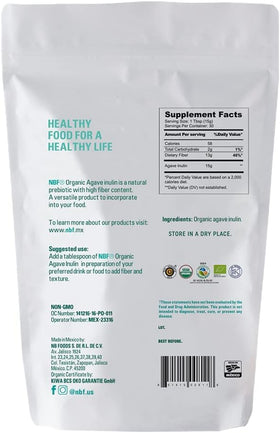 Sachet refermable de poudre d'inuline d'agave bio NBF NATURA