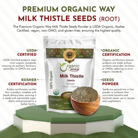 Sachet refermable de poudre de graines de chardon-marie Organic Way