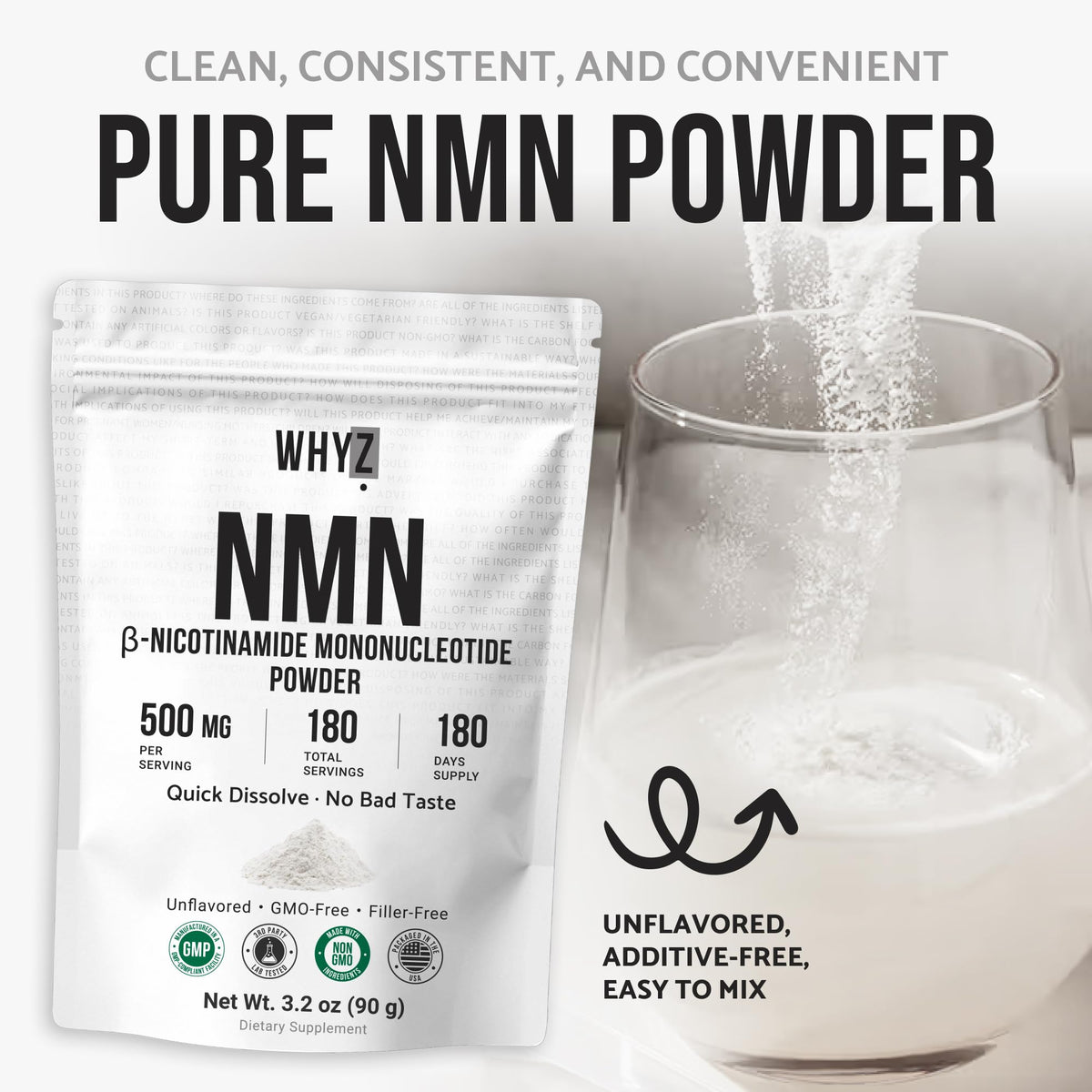 Sachet refermable de poudre NMN WHYZ