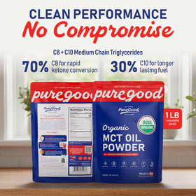 Sachet refermable de PureGood Poudre d'Huile MCT Bio