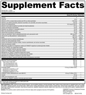Sachet XYMOGEN Foundation Essentials avec ingrédients listés