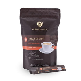 Sachets de café instantané Youngevity Tazza Di Vita en vue de face