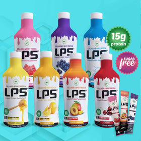 Sachets de collagène liquide Nutritional Designs en situation de voyage