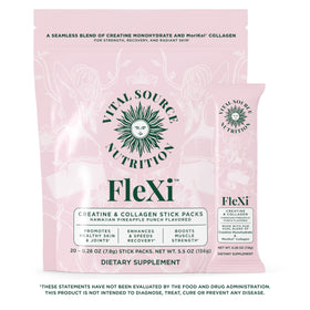 Sachets de créatine et collagène Vital Source Nutrition Flexi en présentation