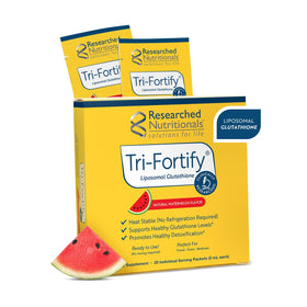 Sachets de glutathion liposomal Researched Nutritionals en vue de face