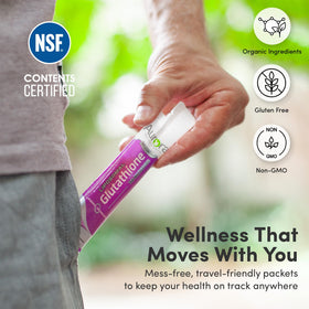 Sachets de Glutathione Liposomal Vida Lifescience ouverts