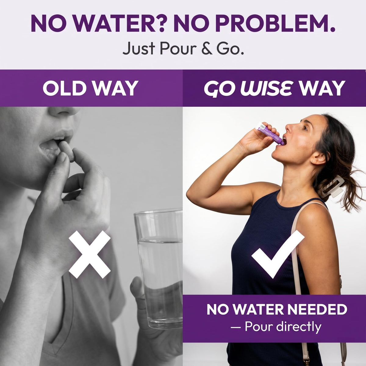 Sachets de Go Wise Fer Poudre Saveur Baie, présentation et contenu