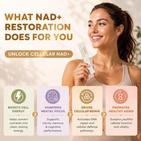 Sachets de Healliance NAD 1000mg sur une table