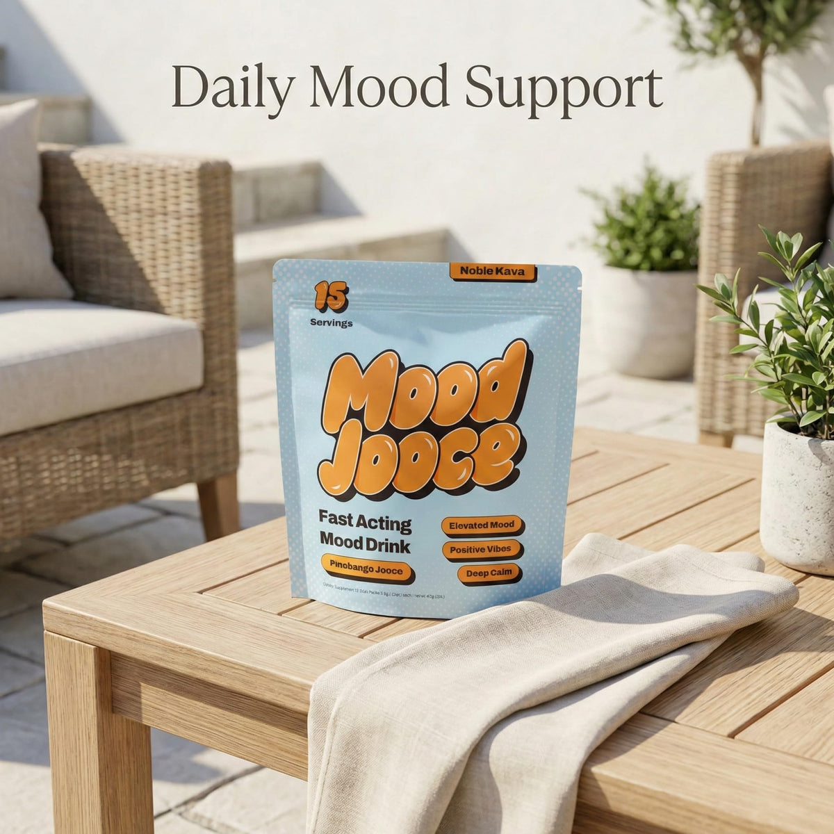 Sachets de Kava Mood Jooce jooce works dans une main