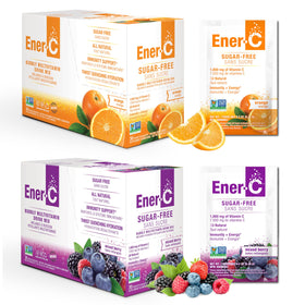 Sachets de mélange Ener-C multivitaminé sans sucre, saveur orange et baie