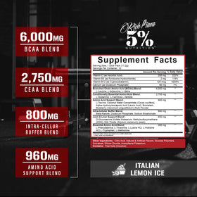 Sachets de poudre BCAA AllDayYouMay avec étiquette citron italien
