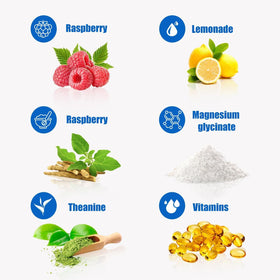 Sachets de poudre de magnésium et ashwagandha Loroc'e en voyage