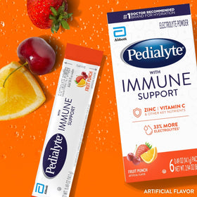 Sachets de Poudre Électrolyte Pedialyte, présentation et contenu