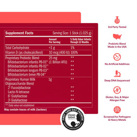 Sachets de poudre probiotique Persephone sur une table