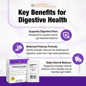 Sachets de probiotiques Lactobacillus Brookfield Pharmaceuticals, mélange avec une boisson