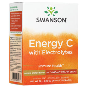 Sachets de Swanson Mélange Effervescent Vitamin C 1000 mg avec Électrolytes