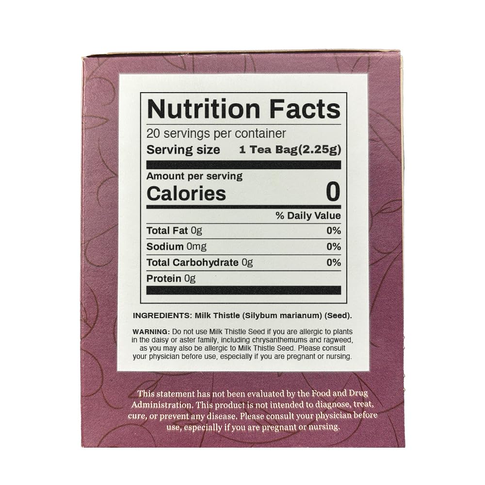 Sachets de tisane de chardon-marie en présentation sur une table