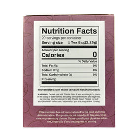 Sachets de tisane de chardon-marie en présentation sur une table