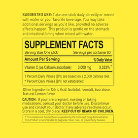Sachets de vitamine C NANOWELL avec un verre d'eau