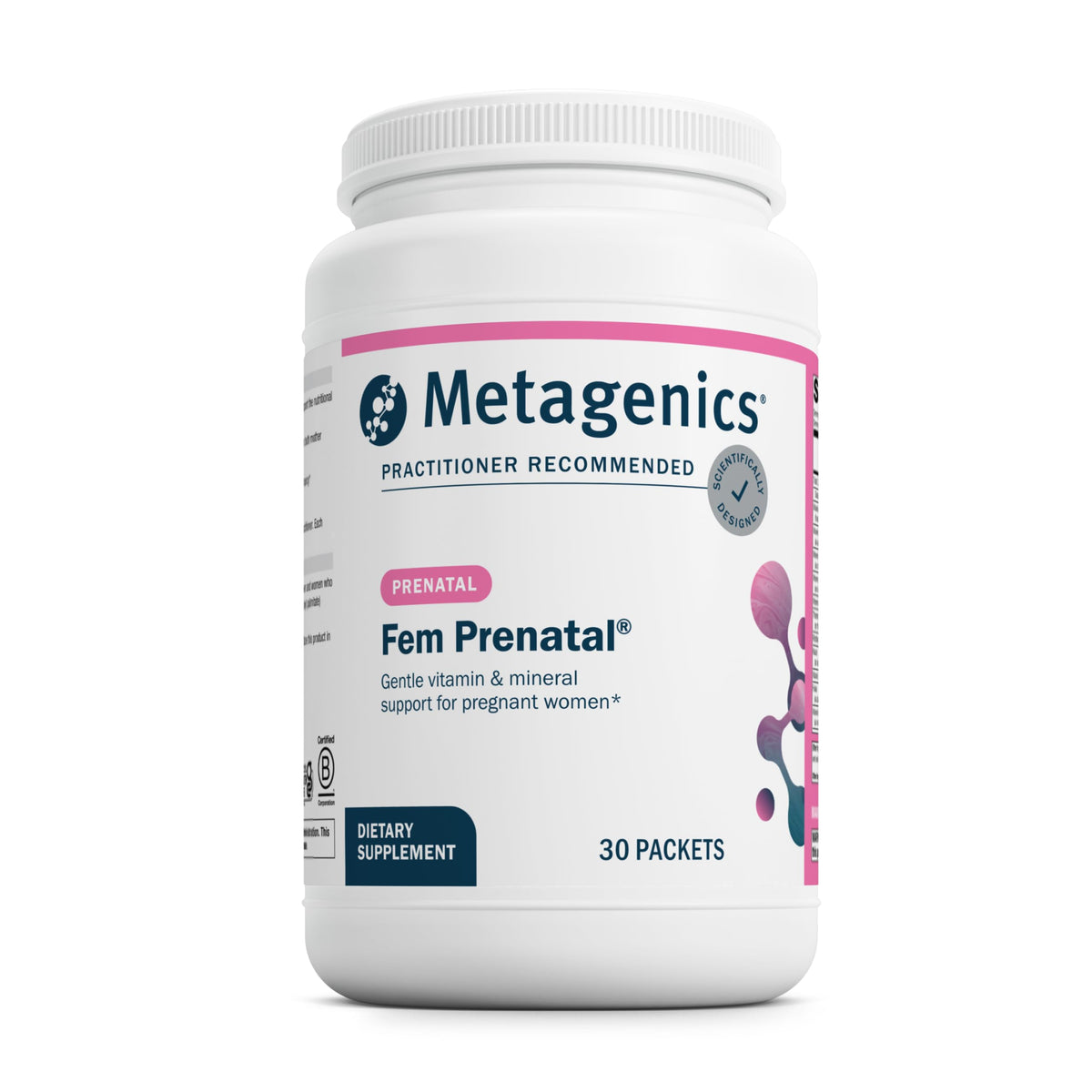 Sachets de vitamines et minéraux Metagenics Fem, 30 unités