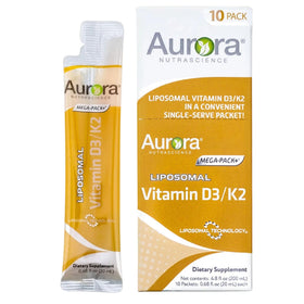 Sachets individuels de Liposomal D3 avec K2 d'Aurora Nutrascience