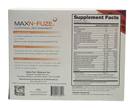 Sachets Max NFuze ouverts montrant la poudre