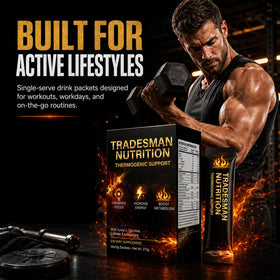 Sachets Shred TRADESMAN NUTRITION en milieu de travail