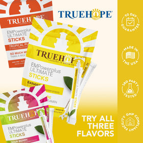 Sachets Truehope présentés dans un environnement naturel