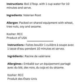Sadaf Racines de Valériane 59g sachet arrière