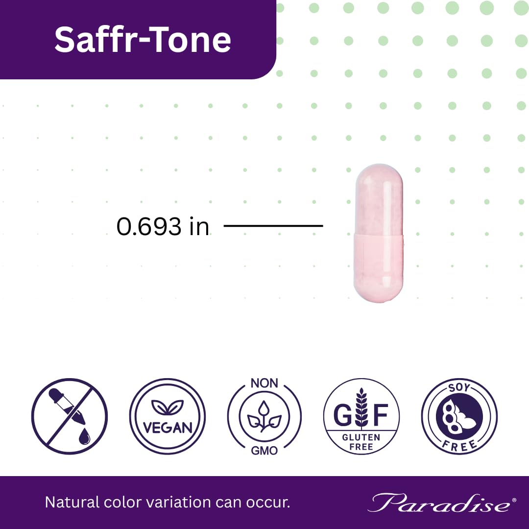 Saffr-Tone extrait de safran ouvert avec capsules visibles