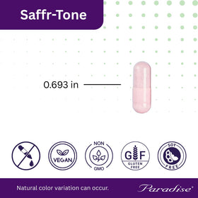 Saffr-Tone extrait de safran ouvert avec capsules visibles