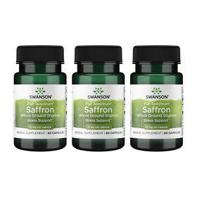 Saffran Espagnol Swanson 15 mg 60 capsules végétales, vue de face
