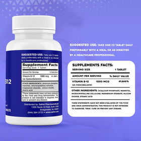 Safrel B12 1000 mcg comprimés en gros plan