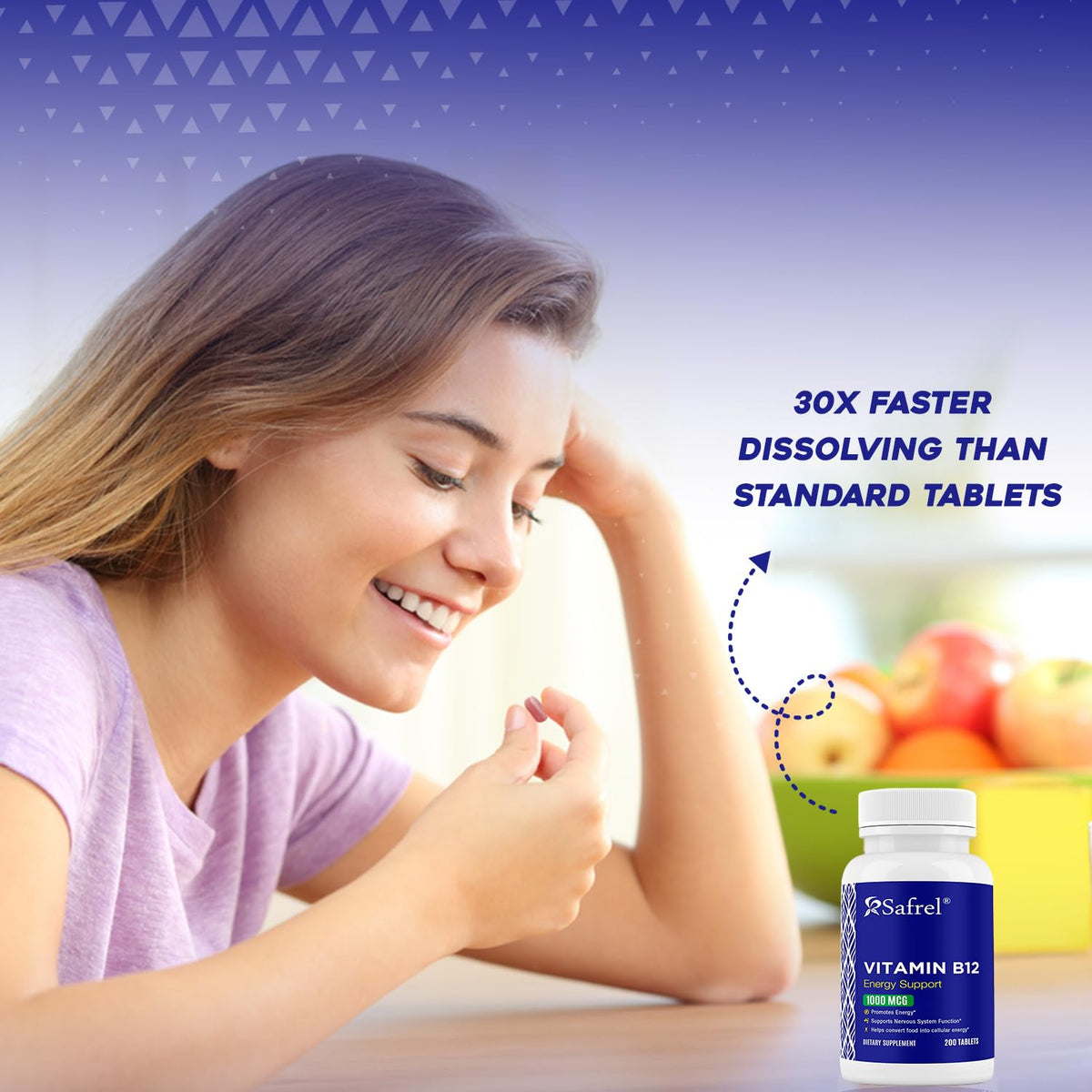 Safrel B12 comprimés à côté d'autres vitamines