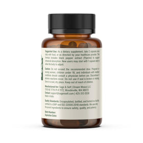 Sage & Self Berberine HCl 1000 mg avec ingrédients