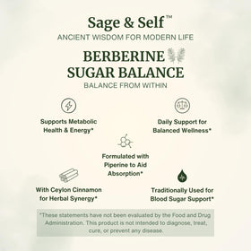 Sage & Self Berberine HCl 1000 mg gélules