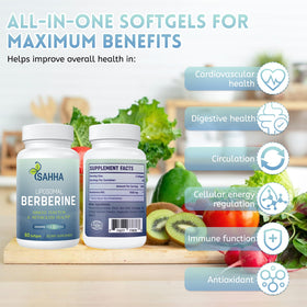 Sahha Berbérine Liposomale 1500mg dans une main